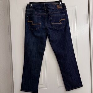 American Eagle Outfitters Artist Cropped Dark Wash Jeans. EUC Size 4.